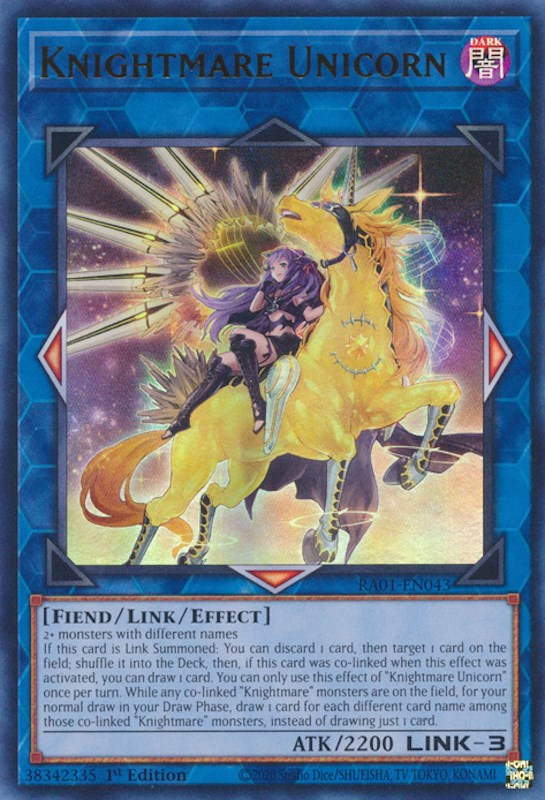 Knightmare Unicorn (Alternate Art) [RA01-EN043] Ultra Rare | Pegasus Games WI