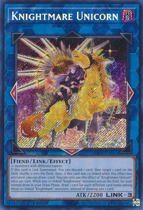 Knightmare Unicorn (Alternate Art) [RA01-EN043] Secret Rare | Pegasus Games WI