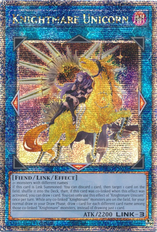 Knightmare Unicorn (Alternate Art) [RA01-EN043] Quarter Century Secret Rare | Pegasus Games WI