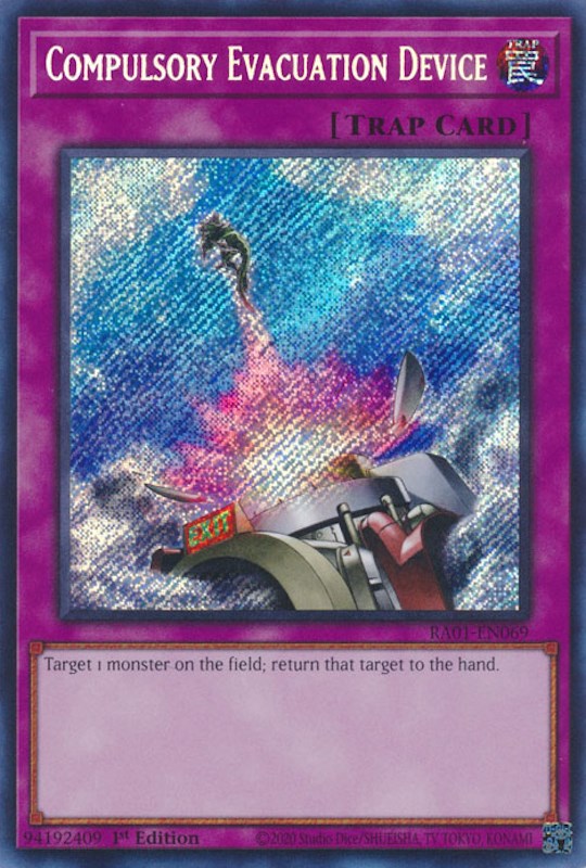 Compulsory Evacuation Device [RA01-EN069] Secret Rare | Pegasus Games WI
