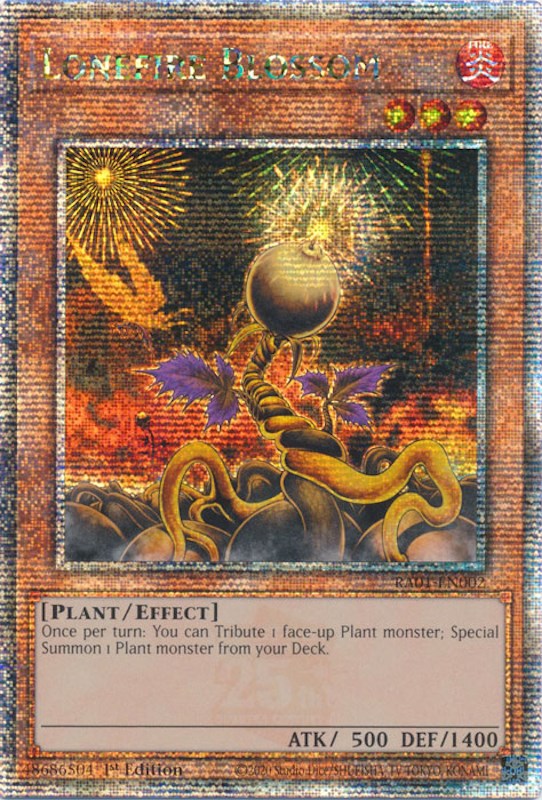 Lonefire Blossom [RA01-EN002] Quarter Century Secret Rare | Pegasus Games WI