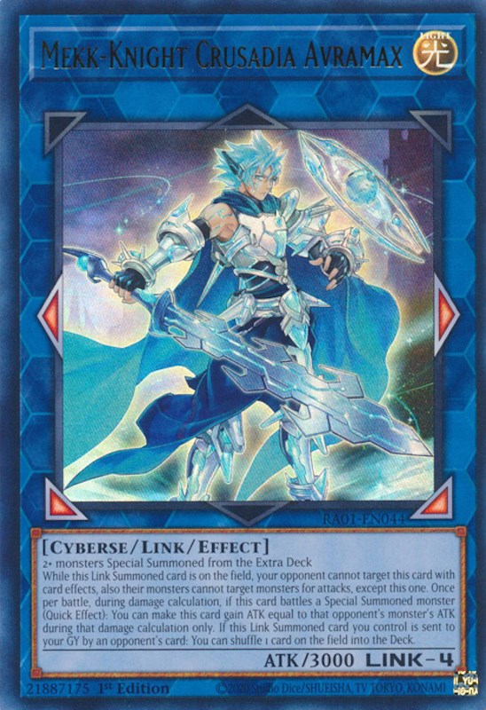 Mekk-Knight Crusadia Avramax [RA01-EN044] Ultra Rare | Pegasus Games WI