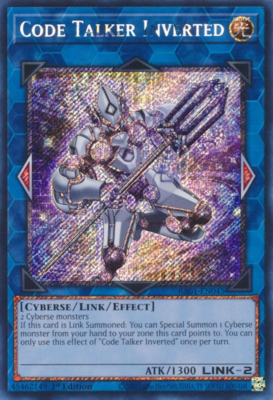 Code Talker Inverted [RA01-EN045] Platinum Secret Rare | Pegasus Games WI