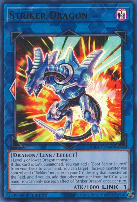 Striker Dragon [RA01-EN046] Ultra Rare | Pegasus Games WI