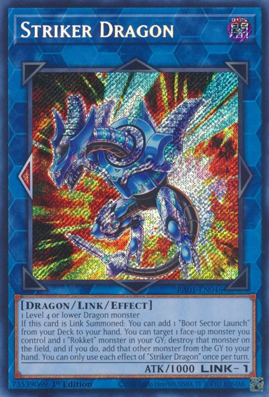 Striker Dragon [RA01-EN046] Secret Rare | Pegasus Games WI