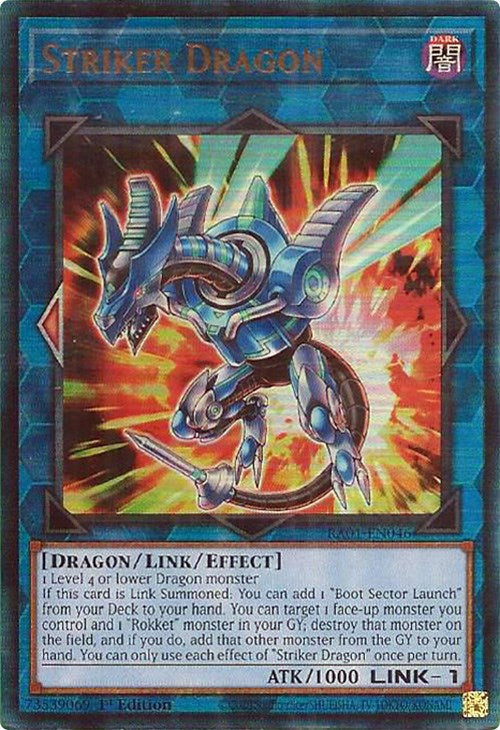 Striker Dragon [RA01-EN046] Prismatic Ultimate Rare | Pegasus Games WI