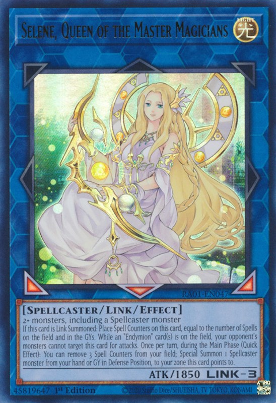 Selene, Queen of the Master Magicians [RA01-EN047] Ultra Rare | Pegasus Games WI