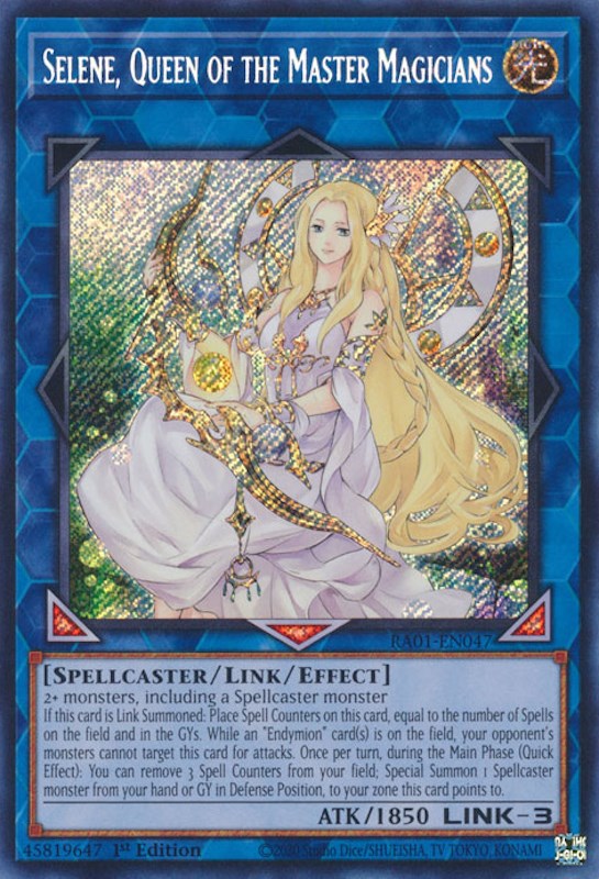 Selene, Queen of the Master Magicians [RA01-EN047] Secret Rare | Pegasus Games WI