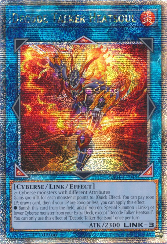 Decode Talker Heatsoul [RA01-EN048] Quarter Century Secret Rare | Pegasus Games WI