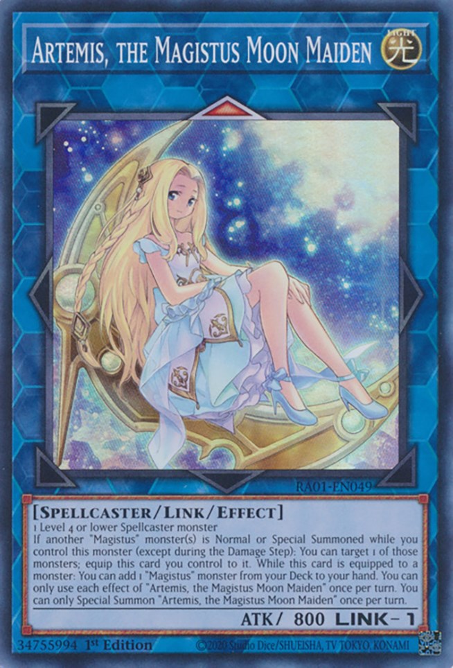 Artemis, the Magistus Moon Maiden [RA01-EN049] Super Rare | Pegasus Games WI