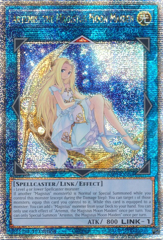 Artemis, the Magistus Moon Maiden [RA01-EN049] Quarter Century Secret Rare | Pegasus Games WI