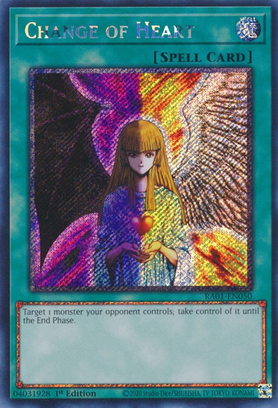 Change of Heart [RA01-EN050] Platinum Secret Rare | Pegasus Games WI