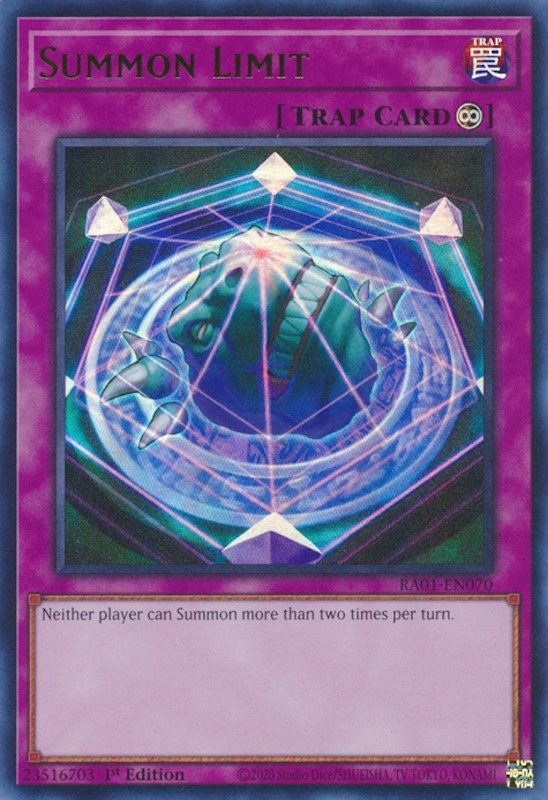 Summon Limit [RA01-EN070] Ultra Rare | Pegasus Games WI