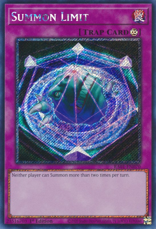 Summon Limit [RA01-EN070] Platinum Secret Rare | Pegasus Games WI