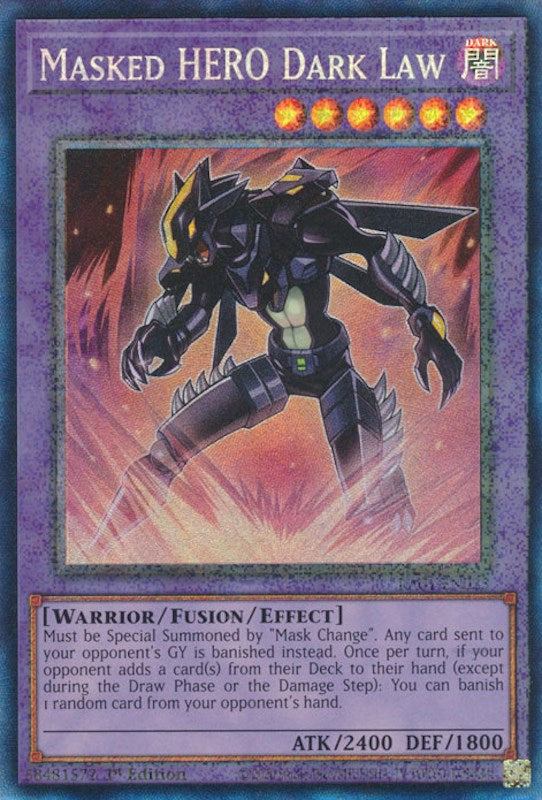 Masked HERO Dark Law [RA01-EN025] Prismatic Collector's Rare | Pegasus Games WI