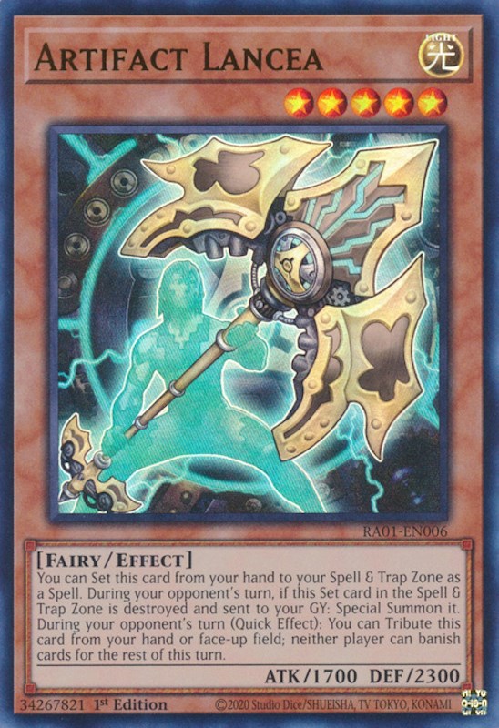 Artifact Lancea [RA01-EN006] Ultra Rare | Pegasus Games WI