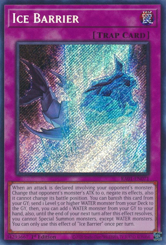 Ice Barrier [RA01-EN071] Secret Rare | Pegasus Games WI