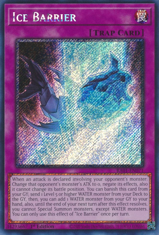 Ice Barrier [RA01-EN071] Platinum Secret Rare | Pegasus Games WI