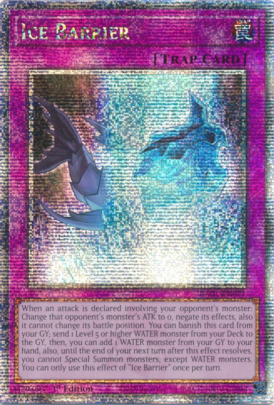 Ice Barrier [RA01-EN071] Quarter Century Secret Rare | Pegasus Games WI