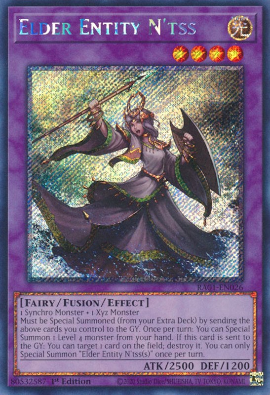 Elder Entity N'tss [RA01-EN026] Platinum Secret Rare | Pegasus Games WI