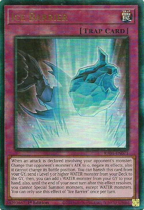 Ice Barrier [RA01-EN071] Prismatic Ultimate Rare | Pegasus Games WI