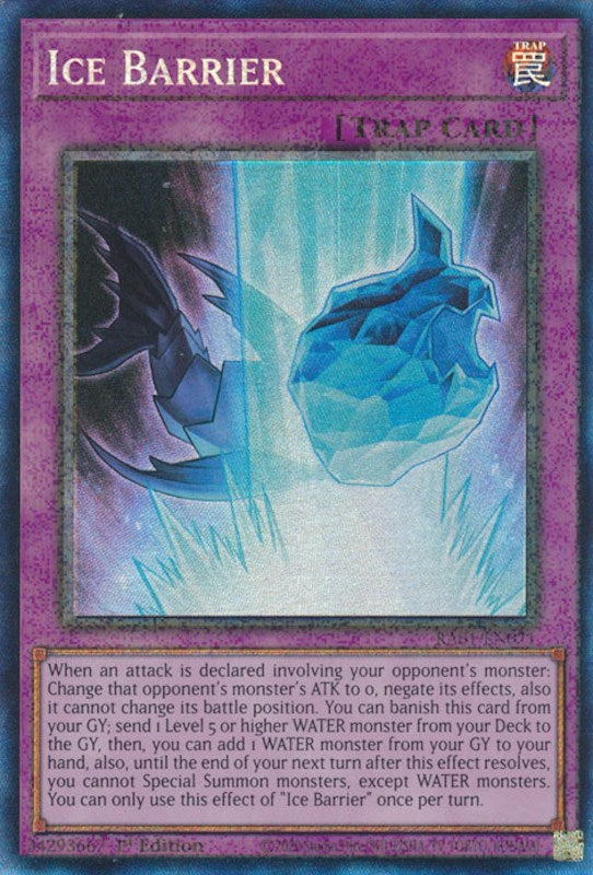 Ice Barrier [RA01-EN071] Prismatic Collector's Rare | Pegasus Games WI