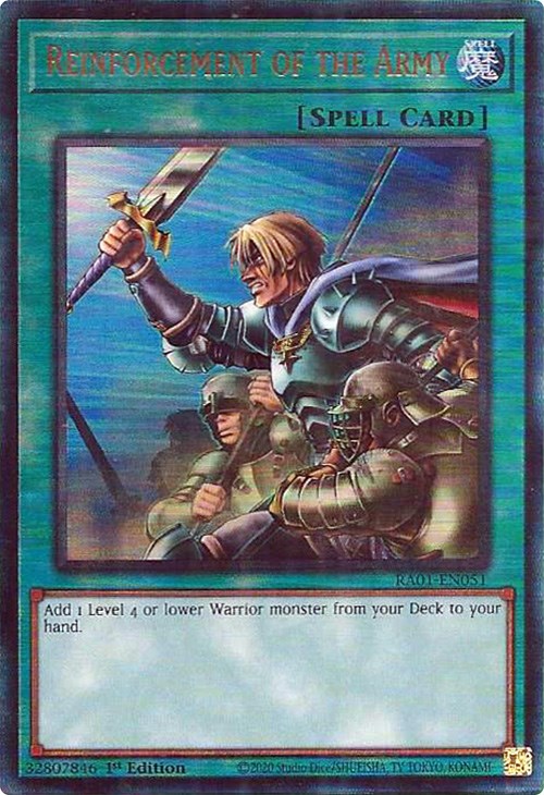 Reinforcement of the Army [RA01-EN051] Prismatic Ultimate Rare | Pegasus Games WI
