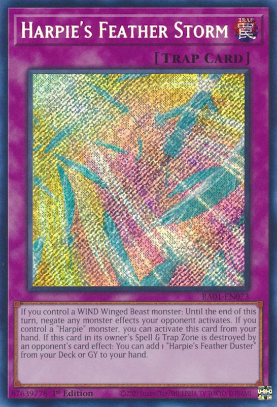 Harpie's Feather Storm [RA01-EN073] Secret Rare | Pegasus Games WI