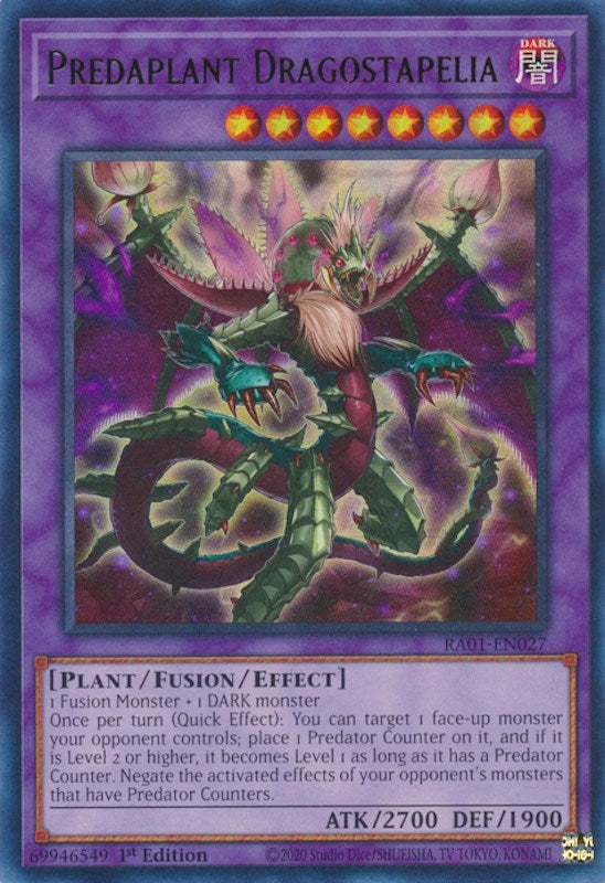 Predaplant Dragostapelia [RA01-EN027] Ultra Rare | Pegasus Games WI