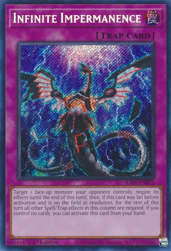 Infinite Impermanence [RA01-EN075] Secret Rare | Pegasus Games WI