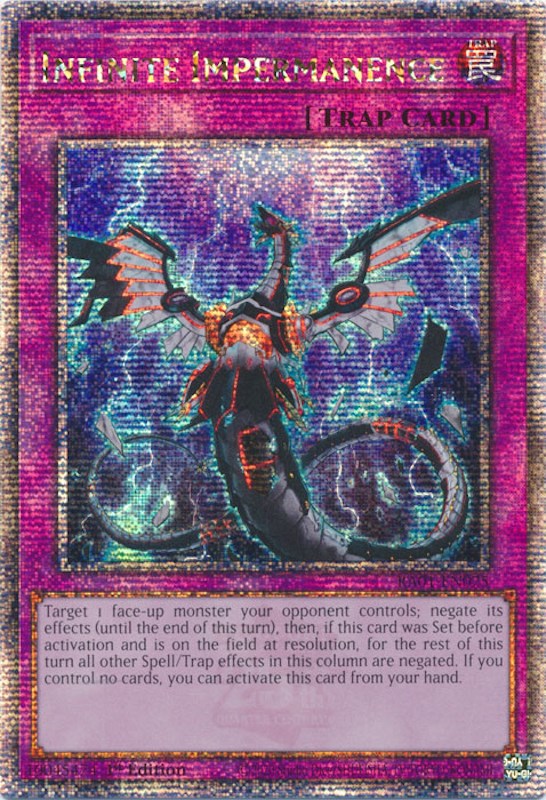 Infinite Impermanence [RA01-EN075] Quarter Century Secret Rare | Pegasus Games WI