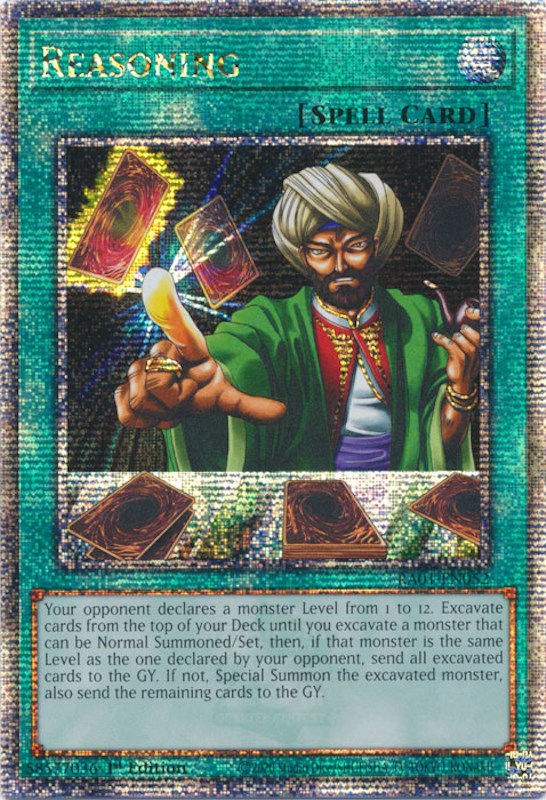 Reasoning [RA01-EN052] Quarter Century Secret Rare | Pegasus Games WI