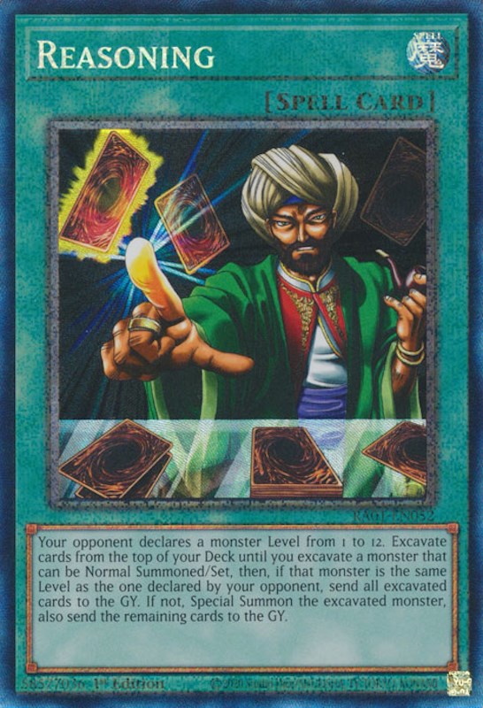 Reasoning [RA01-EN052] Prismatic Collector's Rare | Pegasus Games WI