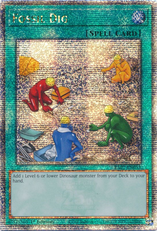 Fossil Dig [RA01-EN053] Quarter Century Secret Rare | Pegasus Games WI