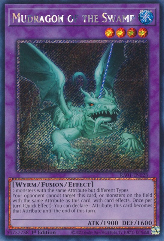 Mudragon of the Swamp [RA01-EN028] Platinum Secret Rare | Pegasus Games WI