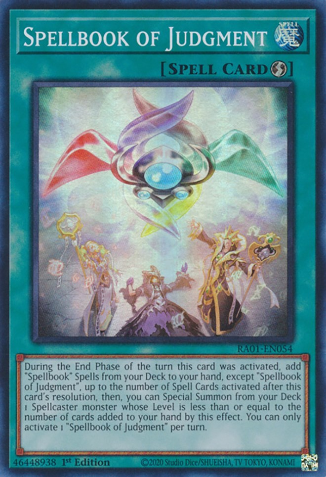 Spellbook of Judgment [RA01-EN054] Super Rare | Pegasus Games WI