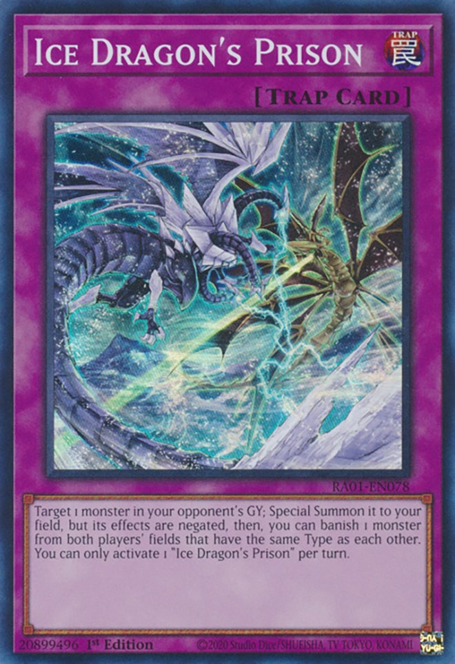 Ice Dragon's Prison [RA01-EN078] Super Rare | Pegasus Games WI