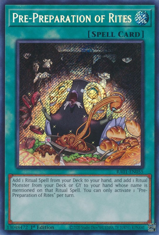 Pre-Preparation of Rites [RA01-EN055] Secret Rare | Pegasus Games WI