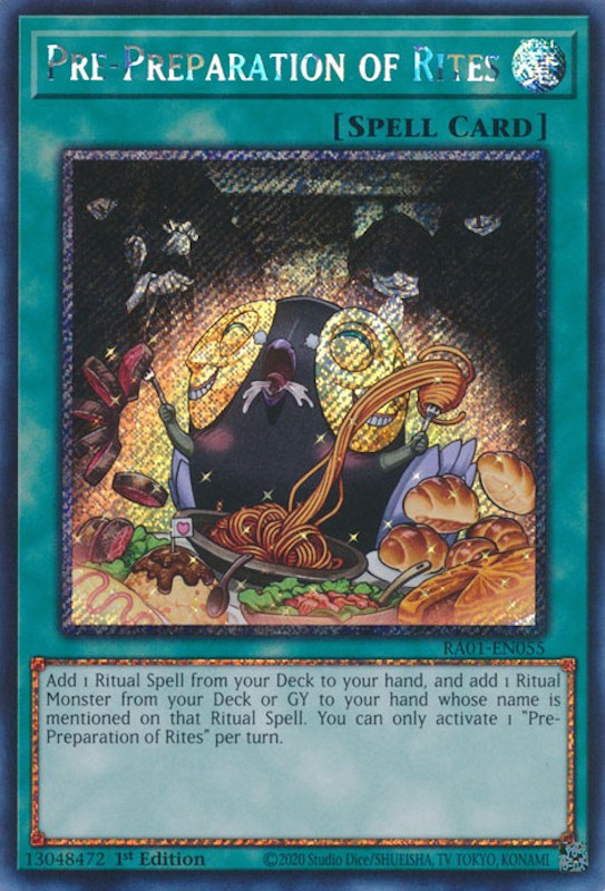 Pre-Preparation of Rites [RA01-EN055] Platinum Secret Rare | Pegasus Games WI