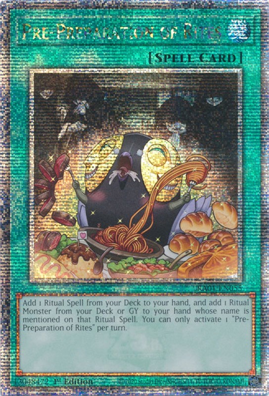 Pre-Preparation of Rites [RA01-EN055] Quarter Century Secret Rare | Pegasus Games WI