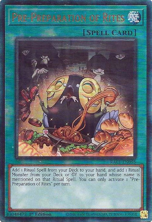 Pre-Preparation of Rites [RA01-EN055] Prismatic Ultimate Rare | Pegasus Games WI
