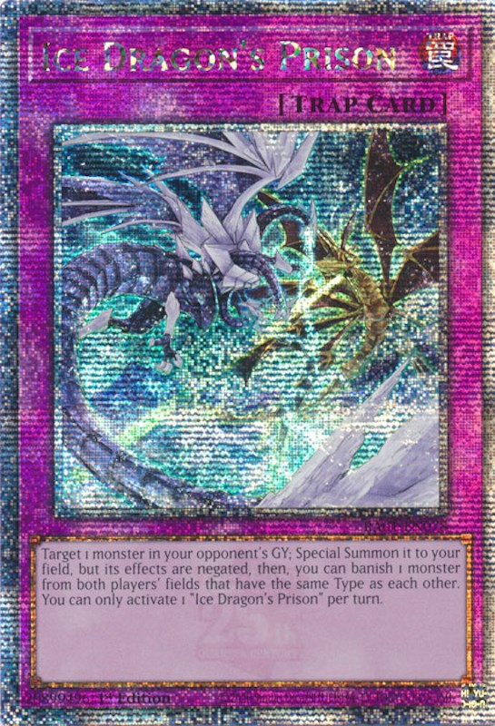 Ice Dragon's Prison [RA01-EN078] Quarter Century Secret Rare | Pegasus Games WI