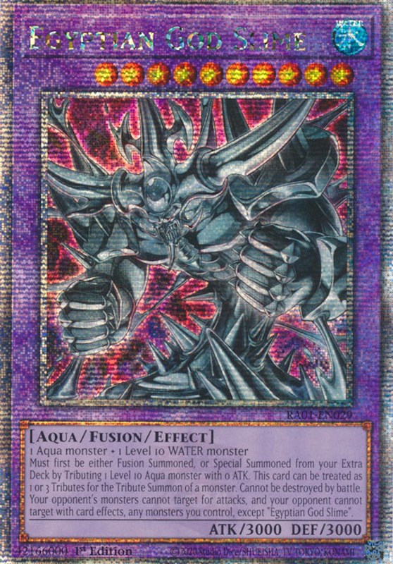 Egyptian God Slime [RA01-EN029] Quarter Century Secret Rare | Pegasus Games WI