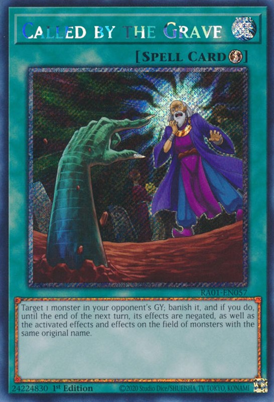 Called by the Grave [RA01-EN057] Platinum Secret Rare | Pegasus Games WI