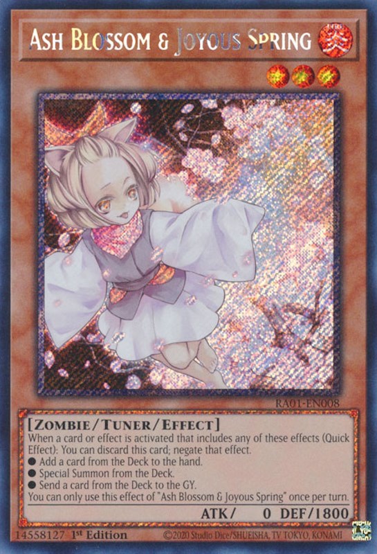 Ash Blossom & Joyous Spring [RA01-EN008] Platinum Secret Rare | Pegasus Games WI