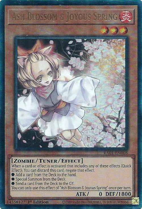 Ash Blossom & Joyous Spring [RA01-EN008] Prismatic Ultimate Rare | Pegasus Games WI