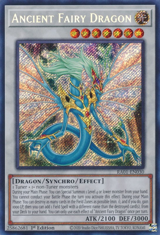 Ancient Fairy Dragon [RA01-EN030] Secret Rare | Pegasus Games WI