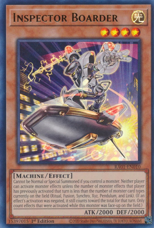Inspector Boarder [RA01-EN010] Ultra Rare | Pegasus Games WI