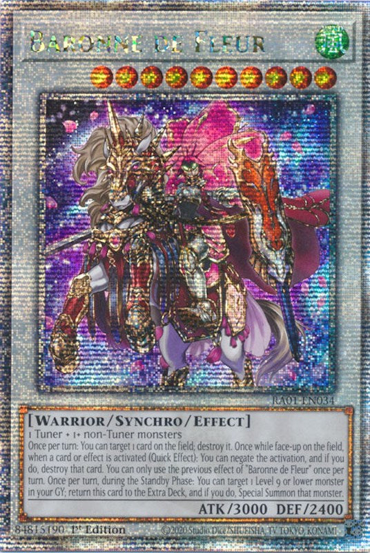 Baronne de Fleur [RA01-EN034] Quarter Century Secret Rare | Pegasus Games WI