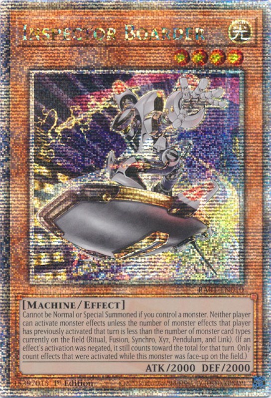 Inspector Boarder [RA01-EN010] Quarter Century Secret Rare | Pegasus Games WI